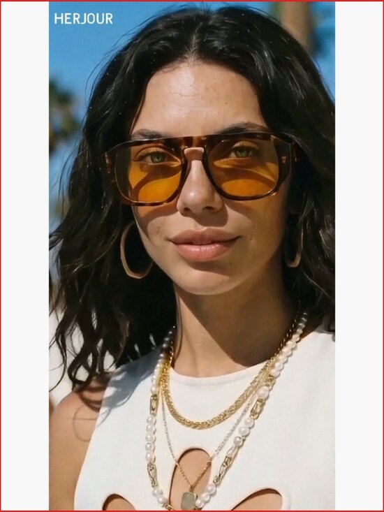 Polarized Retro Square Sunglasses for Women Men UV400 Protection
